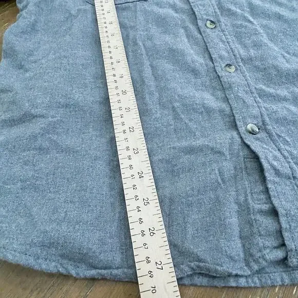 TWO Woolrich Long Sleeve Button Downs 100% Cotton Flannel Men L Shirt Red Gray - Picture 10 of 11